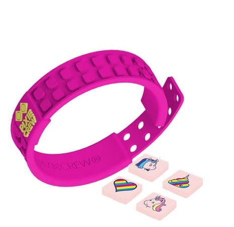 PIXIE CREW Kreativní UNICORN náramek tématický fuchsiový s jednorožci