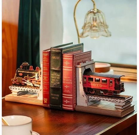 RoboTime 3D skládačka Zarážka na knihy Historický parní vlak