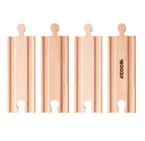 Woody Příslušenství k dráze Rovné koleje krátké, 4ks