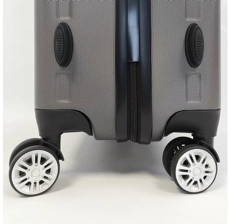 Bavy Cestovní kufr skořepinový 20" Stripes Dark grey