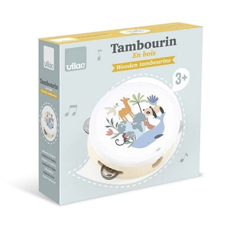 Vilac Dřevěná tamburína Zvířata světa Sarah Betz