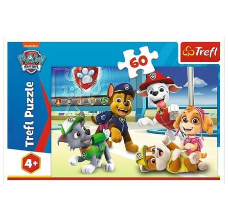 Puzzle Ve světě štěňat Tlapková patrola/Paw patrol  33x22cm 60 dílků v krabici 21x14x4cm