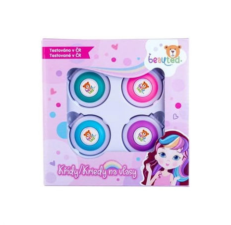 Křídy/Křída na vlasy beauted 4ks plast v krabičce 18x18x4cm
