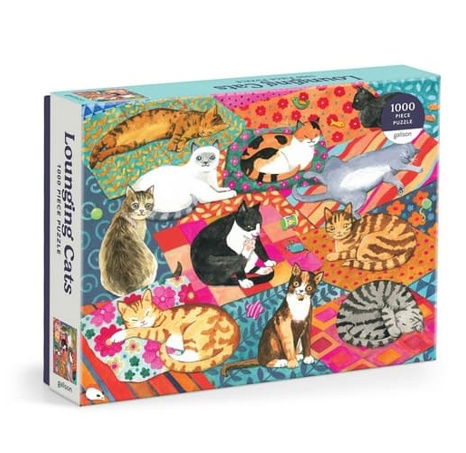 Galison Puzzle Lenošící kočky 1000 dílků