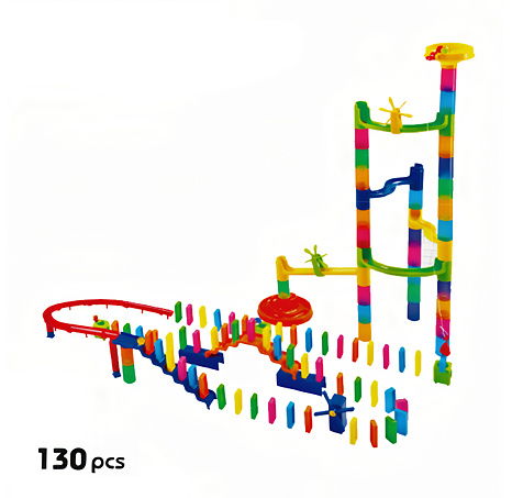 Kuličková dráha a domino 130 ks