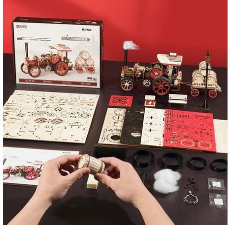 RoboTime 3D mechanická skládačka Parní stroj