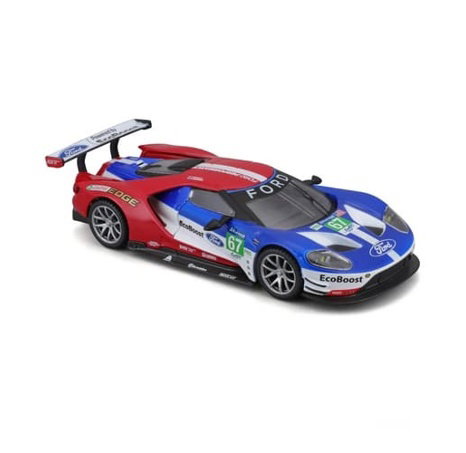 Bburago - RACE, 2017 Ford GT, modro-červená, 1:32