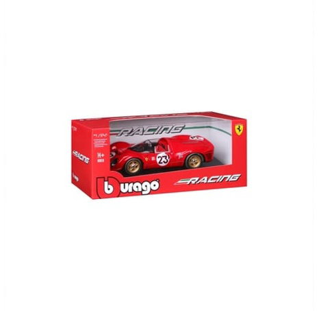 Bburago - RACING, Ferrari 330 P4 Daytona (1967), červená, 1:24