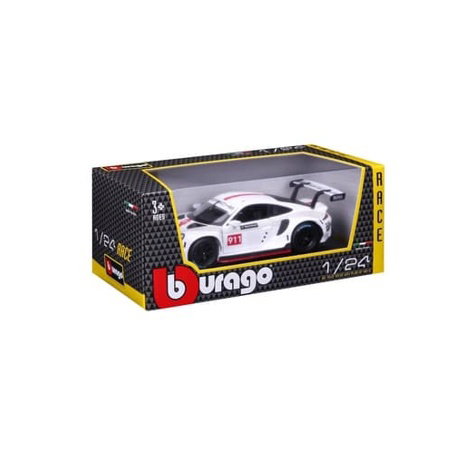 Bburago - RACE, Porsche 911 RSR, bílá, 1:24