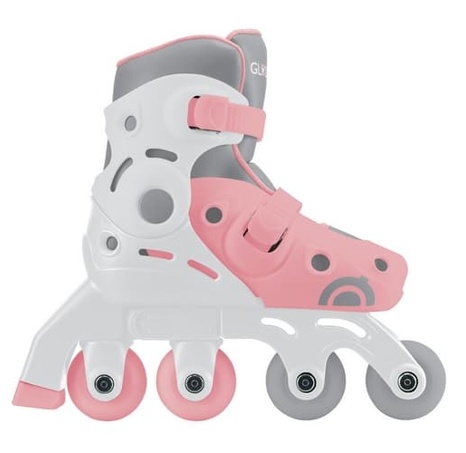 První Inline brusle 2v1, pastelově růžové, vel. 30-33