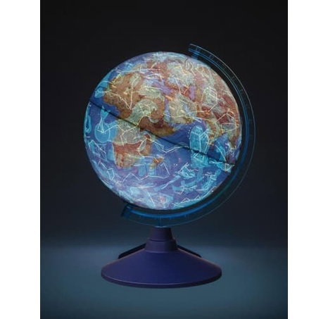 Interaktivní Glóbus CZ - 32 cm, 3D Reliéf, LED, Noční země (AG-3215)