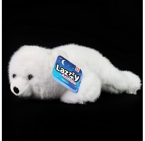 Rappa Plyšový medvěd bílý 29 cm Lazy Animals