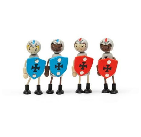 Bigjigs Toys Sada dřevěných postaviček Středověcí rytíři