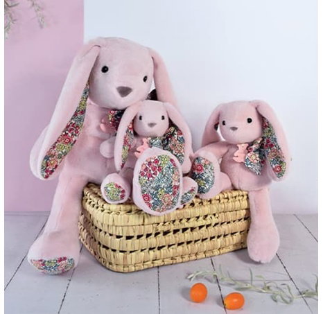 Doudou Histoire d´Ours Plyšový kamarád růžový králíček 40 cm
