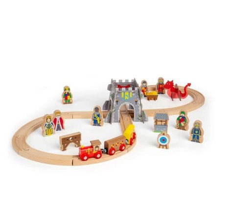 Bigjigs Rail Dřevěná vláčkodráha Středověk