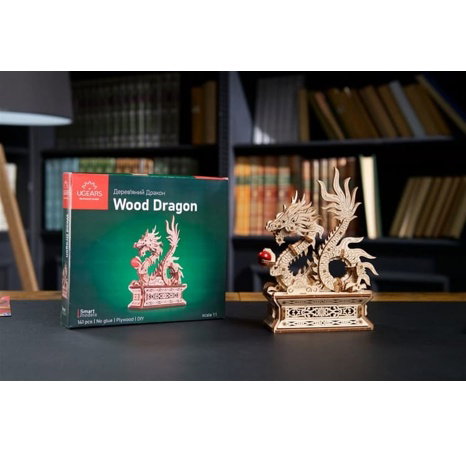 Ugears 3D dřevěné mechanické puzzle Drak