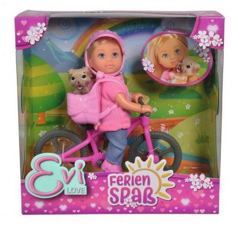 Panenka Evička s bicyklem