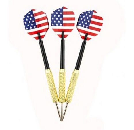 Házecí šipky s kovovým hrotem 15cm kov/plast 3 ks na kartě