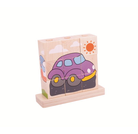 Bigjigs Baby Nasazovací kostky dopravní prostředky