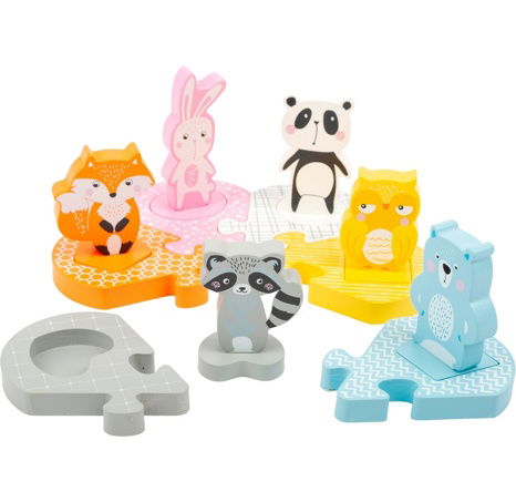 Small Foot Dřevěné vkládací puzzle zvířátka