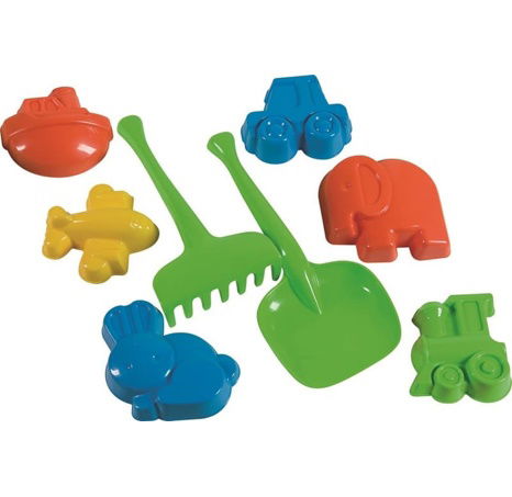 Set aus Gugelhupfformen, Schaufel und Harken
