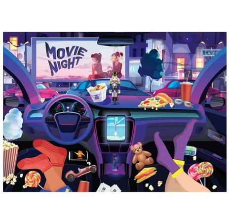 Brain Tree Puzzle V autokině 1000 dílků