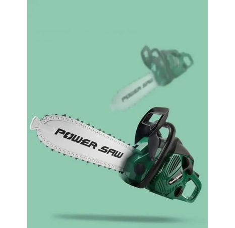 Bavytoy Motorová pila 40cm na baterie se zvukem zelená