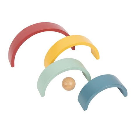 Small Foot Dřevěné hračky motorická duha Safari