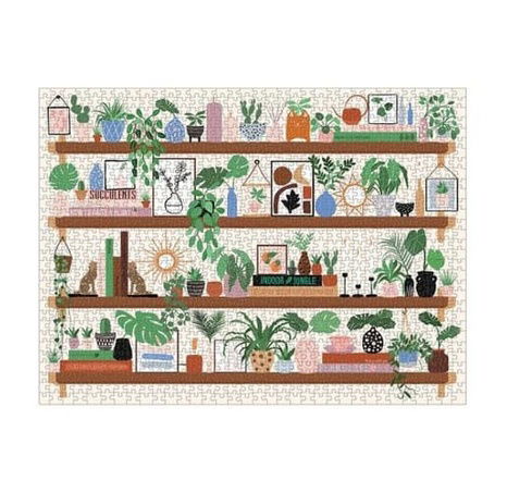 Galison Puzzle Police s rostlinami 1000 dílků