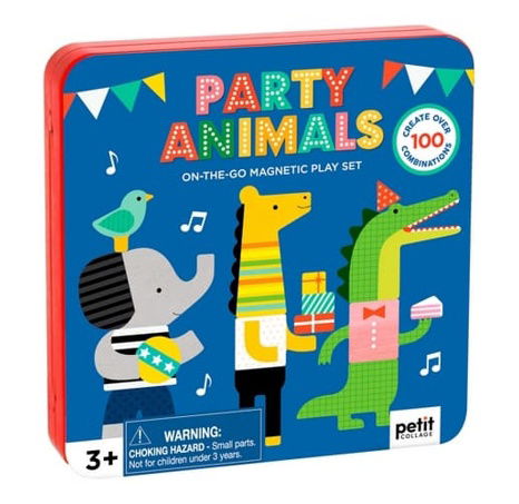 Petit Collage Magnetisches Buch Tierparty