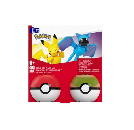 Megablok Pokémon Pokéball-Pikachu und Zubat HXP12