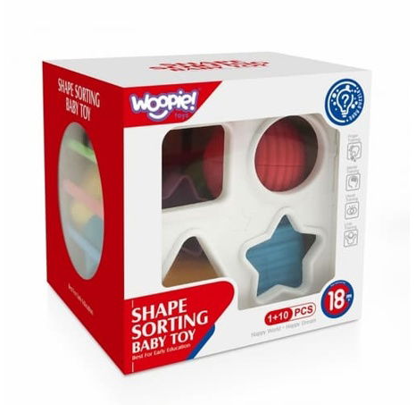Senzorická vkládačka pro děti s barevnými tvary 11 ks.
