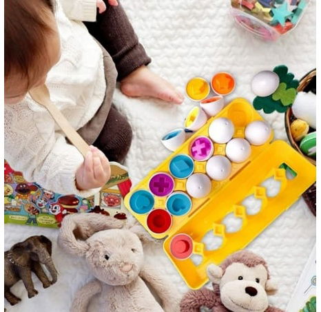 Montessori Vejce - Spojování  tvarů a barev