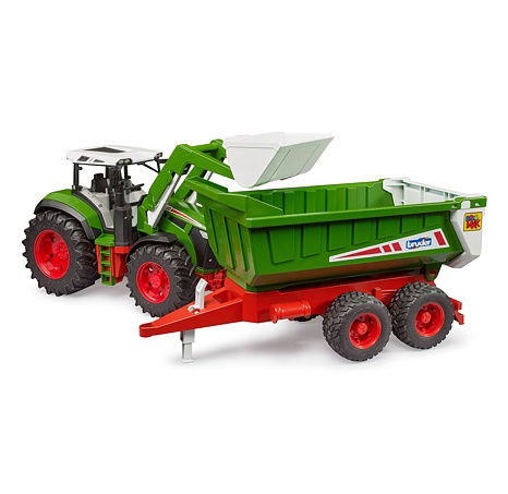 Bruder 3452 Traktor ROADMAX s čelním nakladačem a sklápěcím návěsem