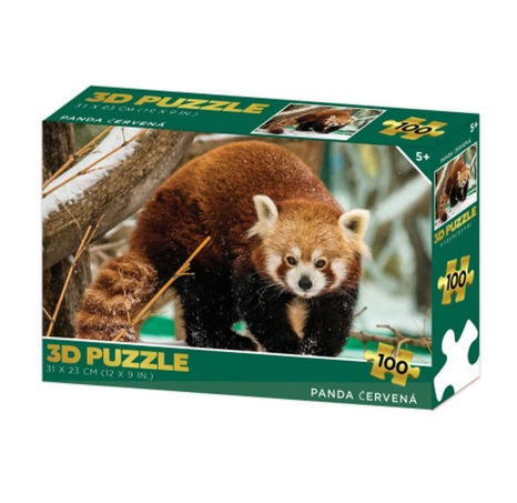 Puzzle 3D - Panda červená