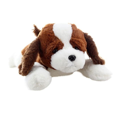 Plyš pes ležící světlý 36 cm