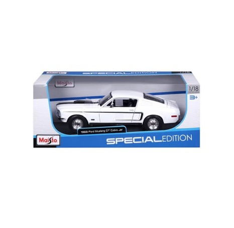 Maisto - 1968 Ford Mustang GT Cobra Jet, weiß, 1:18