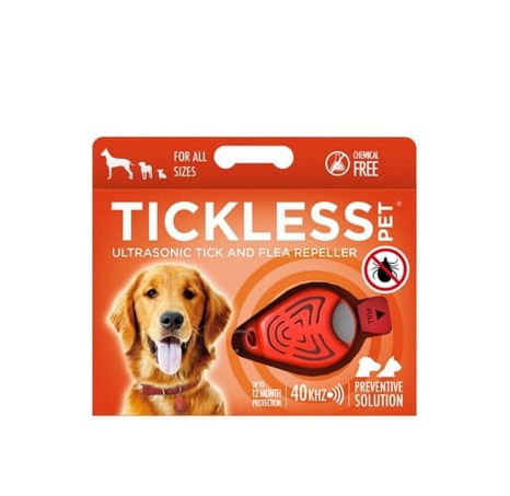TICKLESS PET Ultrazvukový odpuzovač klíšťat a blech pro psy Oranžová