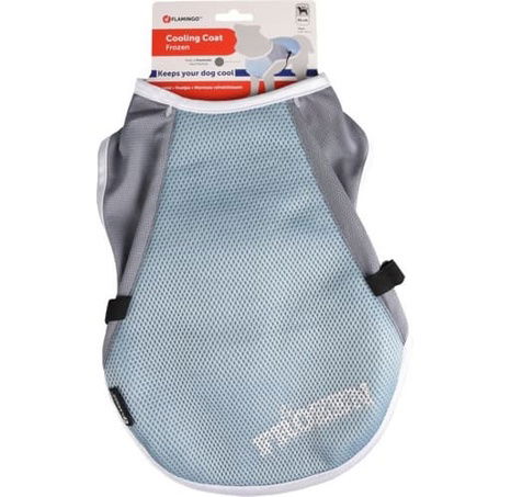 Flamingo Chladící vesta pro psy modro/šedá M 35cm