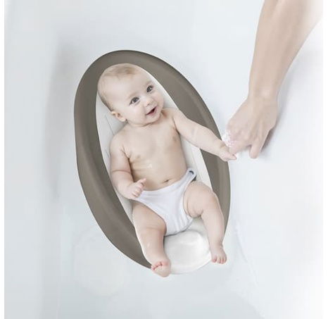 Dětské protizkluzové lehátko do vany, šedá, 20x55,5x35 cm