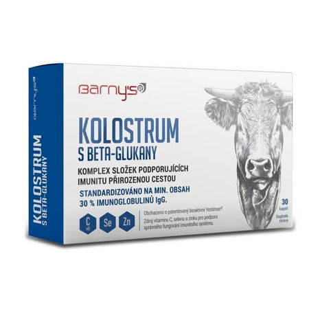 Barny's Kolostrum s beta-glukany 30 kapslí