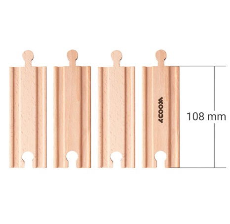 Woody Příslušenství k dráze Rovné koleje krátké, 4ks