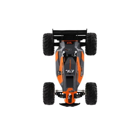 Auto RC Buggy rychlostní 2,4GHz plast 25cm na baterie oranžové v krabici 31x14x18cm