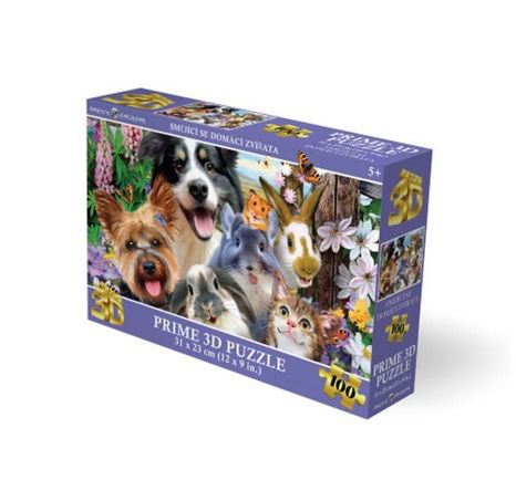 Puzzle 3D - Smějící se domácí zvířata