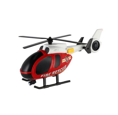 Hasičský vrtulník s autem