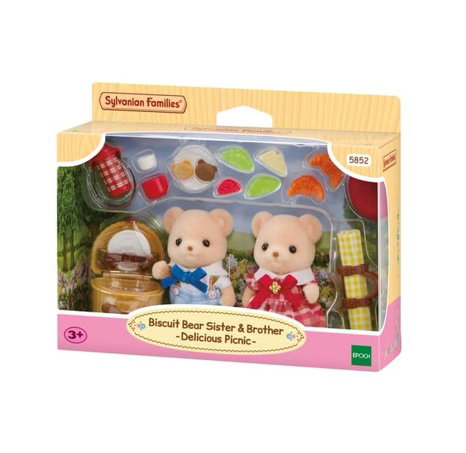Sylvanian Families Sušenkoví medvídci sestra a bratr na pikniku