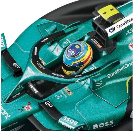 Bburago - RACE F1 v dekorativním boxu, Aston Martin AMR25 (2025), #14 Fernando Alonso, 1:24