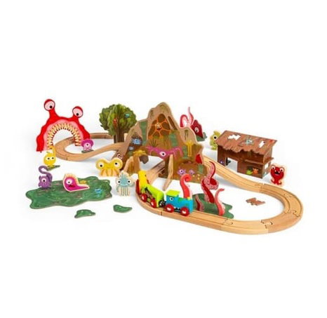 Bigjigs Rail Dřevěná vláčkodráha Příšerky