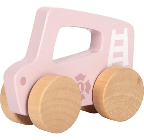 small foot Dřevěné auto na tlačení Růžové