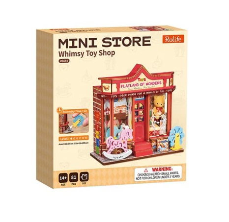 RoboTime 3D dřevěná skládačka Miniatura domečku mini Hračkářství